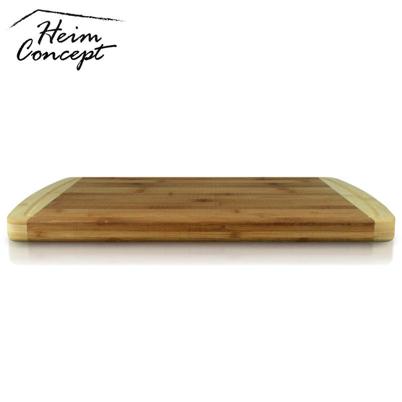 Large Rectangular Bamboo Cutting Board with Drip Groove