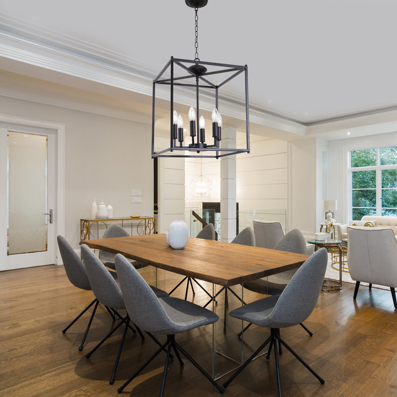 Albeiro 6 - Light Matte Black Square/Rectangle Pendant