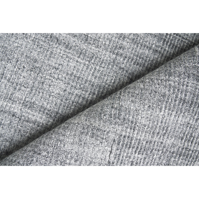 Robin Hand-Loomed Cotton Charcoal Area Rug, Rectangle 10' x 14', Charcoal