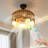 12 In. Modern Black Ceiling Fan, 8 Abs Wood-look Blades, 4-light E12 Sockets, Remote, Dc Motor And Downrods