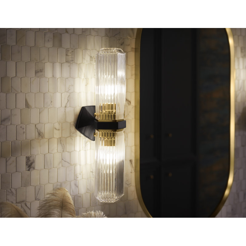 Occasion 2 - Light Plug-in Brushed Brass Armed Sconce