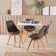Knightdale Square Dining Table and Lisbon 4 Chairs Set