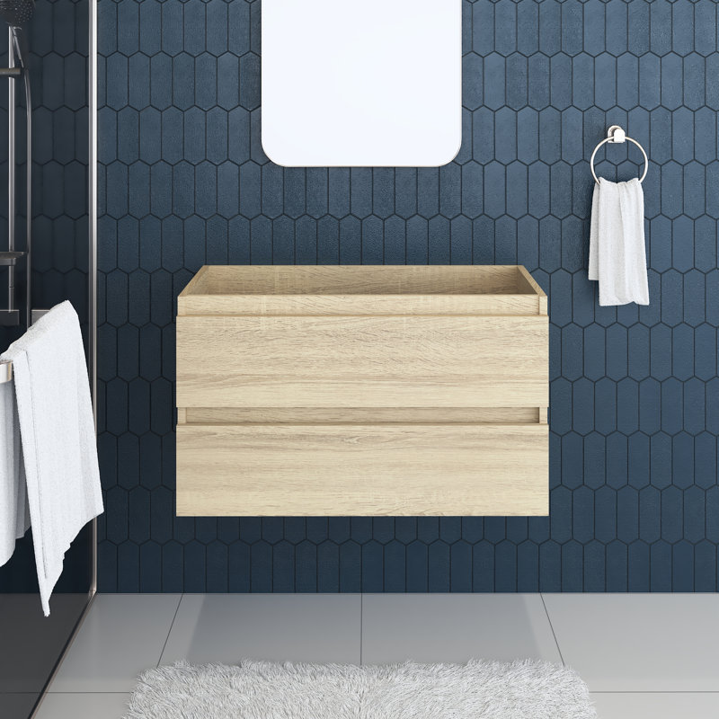 Salt 29'' Single Bathroom Vanity Base Only, White Oak
