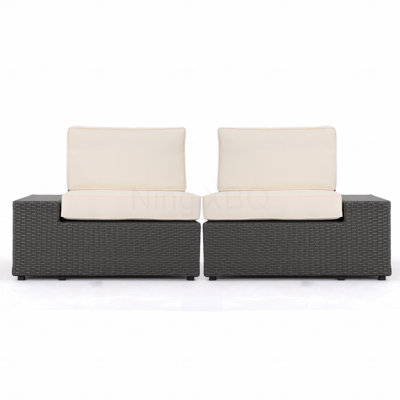 Patio Arm Chairs, (L & R)
