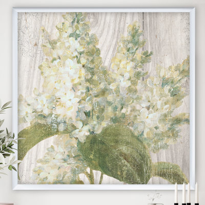 «Goauche Green Flower II», reproduction d'art sur toile
