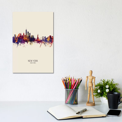 New York Skyline Fall by Michael Tompsett - Wrapped Canvas Gallery-Wrapped Canvas Giclée