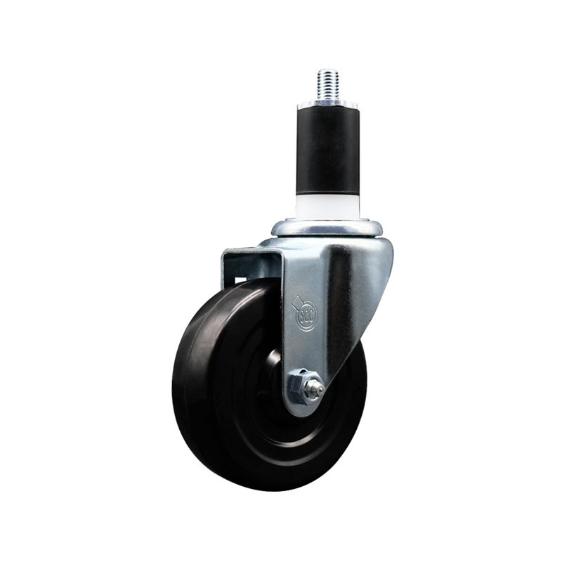 Roue souple en caoutchouc souple pivotante extensible de 1-1 / 2 po SCC