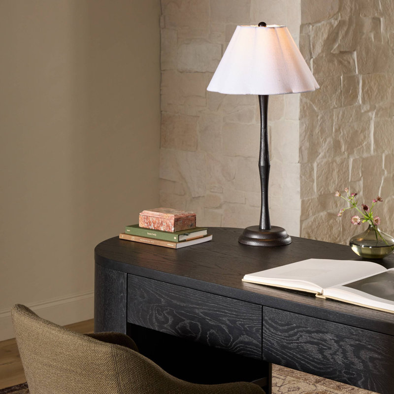 Isabeau Table Lamp-Cream Slub Linen