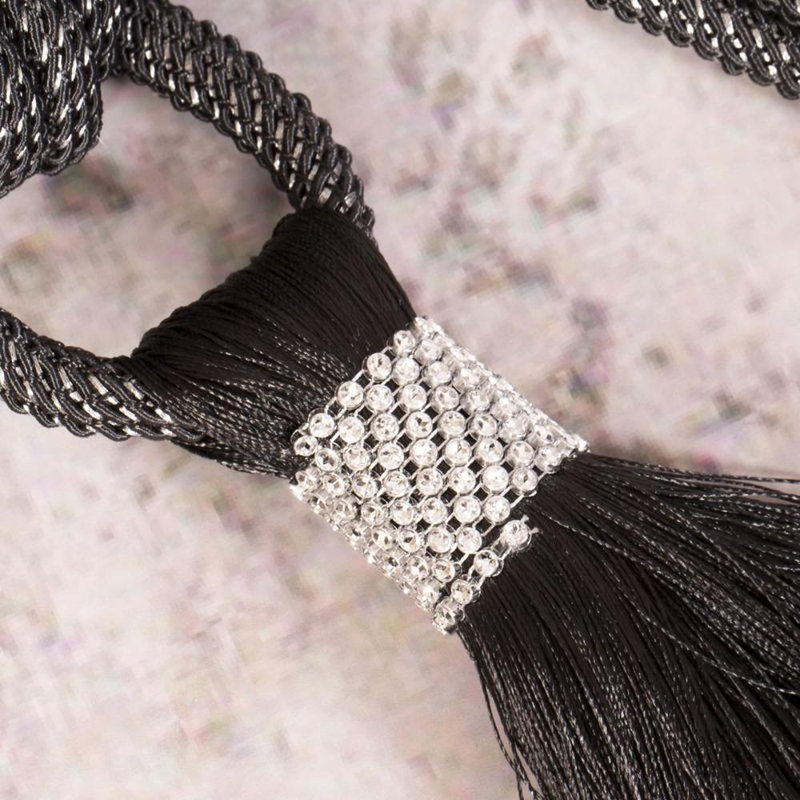 Brazil Fabric 10cm Curtain Tieback, Steel