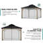 Moustiquaire pour pavillon de jardin Aoodor-95272003-95272007