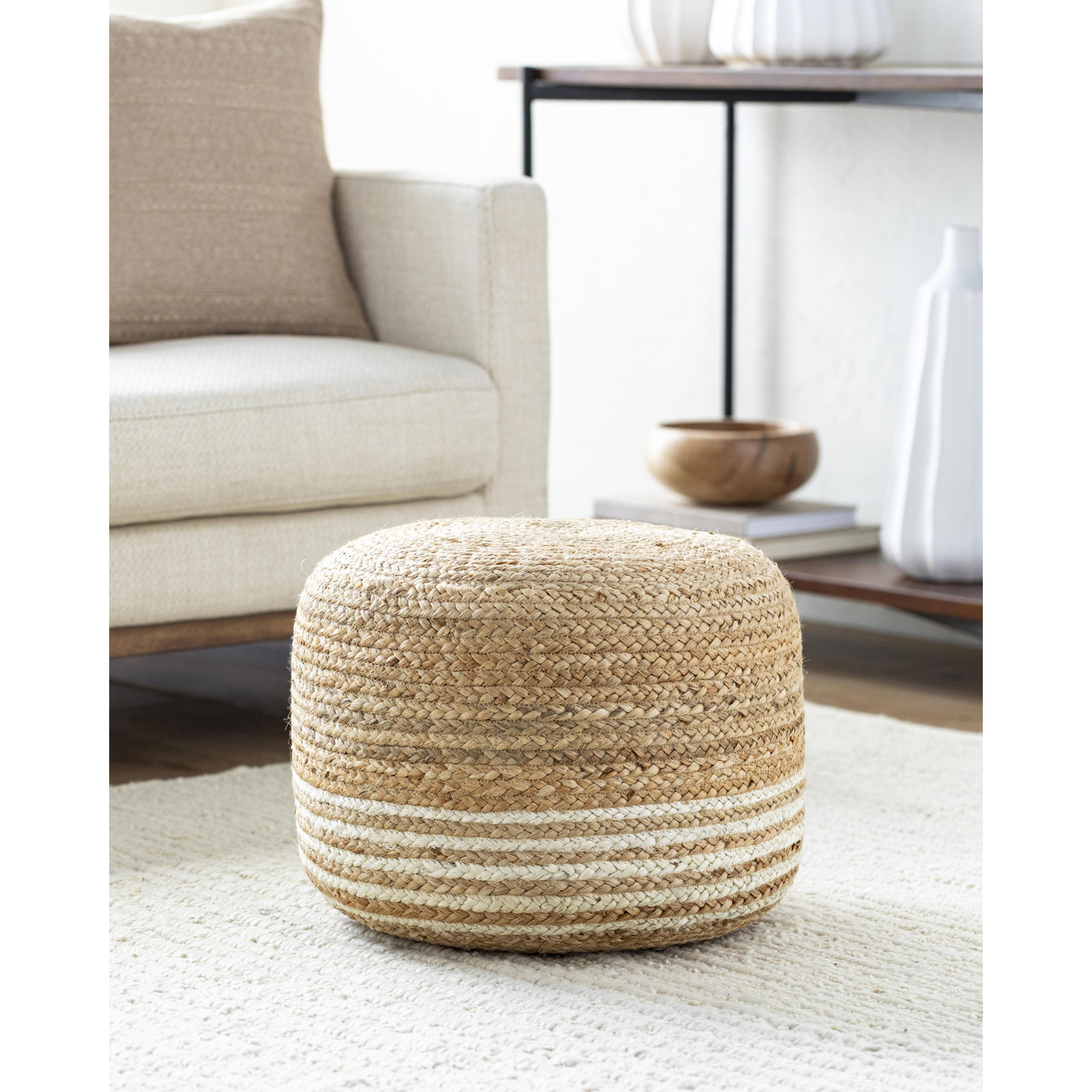 Aires Upholstered Pouf