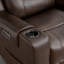 Olathe Genuine Leather Dual Motor Lay Flat Power Recliner With Power Headrest-1428927204