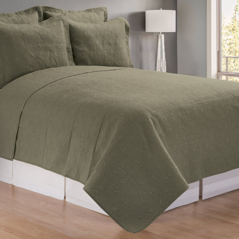 Sage Matelasse Cotton Sham, Standard