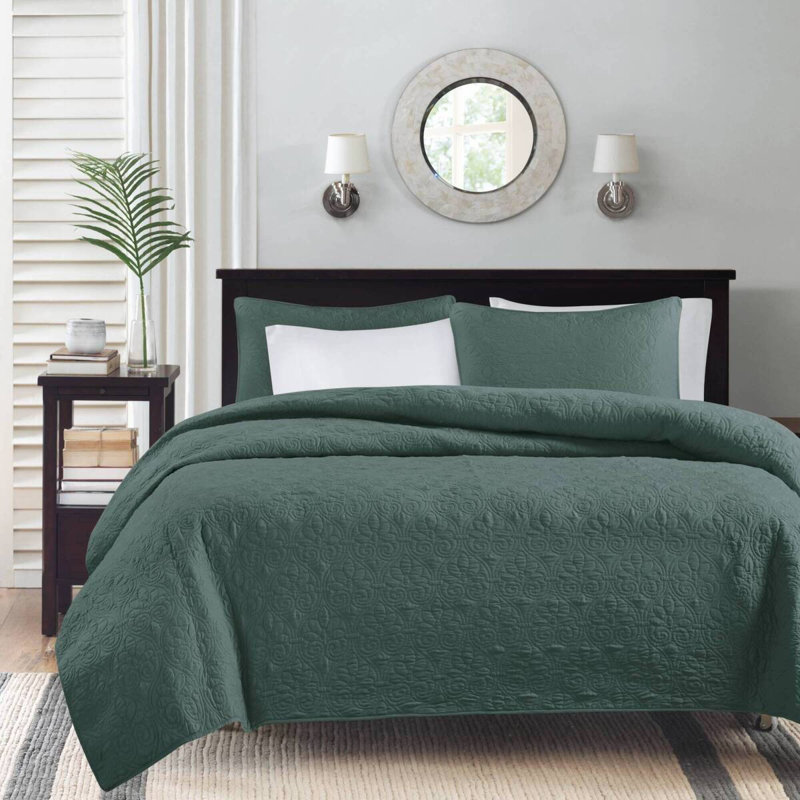 Ensembles de literie confortables, en polyester, vert baume, parfaits pour la détente à la maison