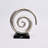 Aluminum Swirl Abstract Sculptures with Black Base –  Modern Decor, Set of 2