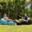 icon Kingston Adult Classic Indoor Outdoor Bean Bag & Square Footstool Pouffe Black-475169665