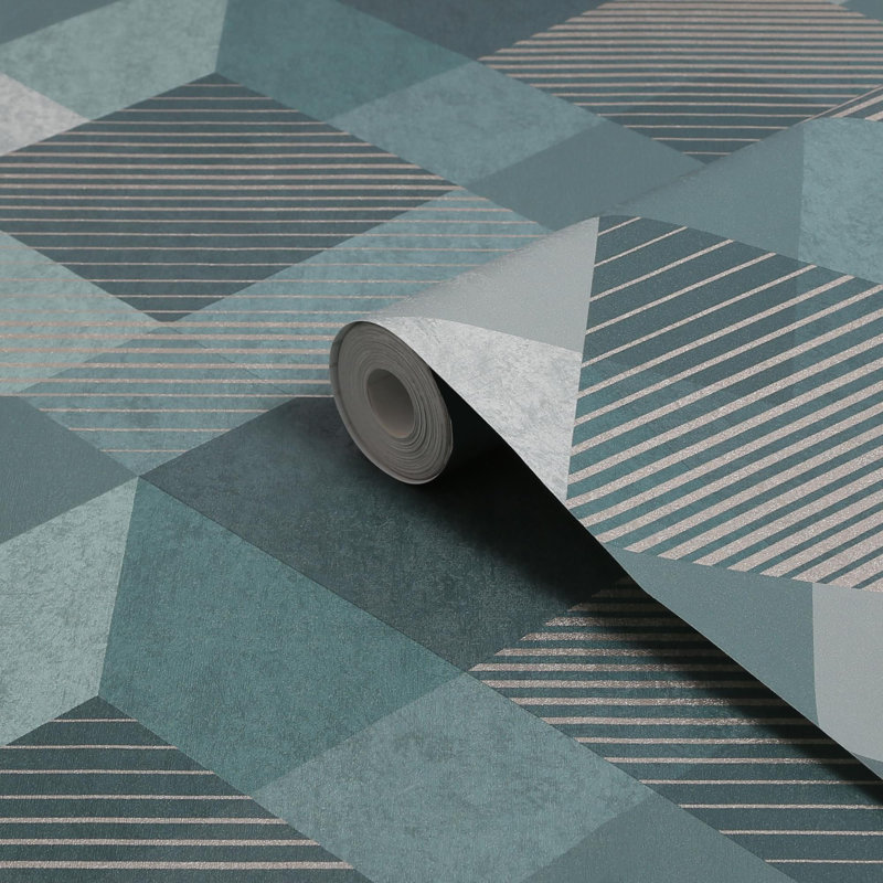 Superfresco Easy Kaleidoscope Geometric Wallpaper, Green
