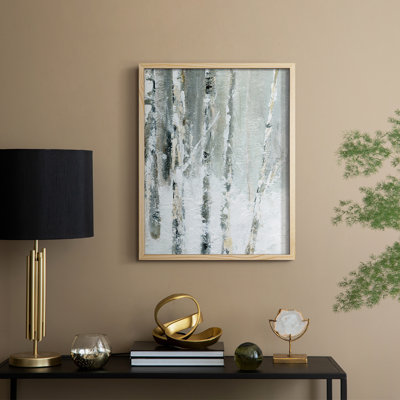 Impression encadrée «Snowy Birch III» - bois massif