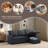 Upholstered Pull Out Sectional Sofa With Chaise-1997113481