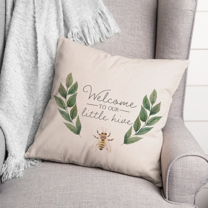 Coussin Welcome to Our Little Hive