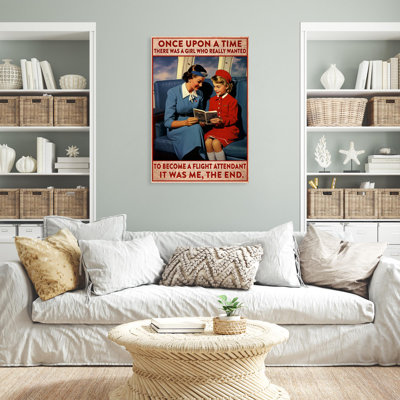 «A Girl To Devenir A Flight Attendant», reproduction sur toile