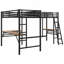 Lit mezzanine simple en métal avec deux bureaux intégrés
