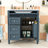 Modern Wooden Freestanding Single Bathroom Vanity with Ample Storage and Ceramic Sink-440775937