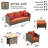 6-piece Outdoor Wicker Patio Conversation Furniture Set With Fire Pit Table-860277860