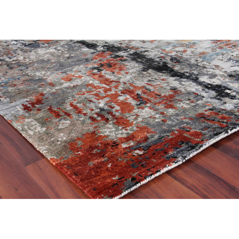 Laureno Handmade Abstract Area Rug, Rectangle 12' x 15'