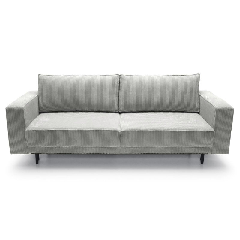 Lorent 3 Seater Corduroy Sofa, Light Grey