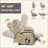 Power Leatheraire Lift Recliner Chair Dual Motor Infinite Position Up To 350 LBS With Solid Wood Armrests, Heat Massage And Heavy Duty Motion Mechanism-89301164