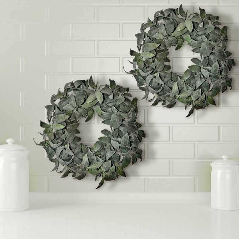 Couronne de sauge en polyester 16 po