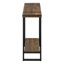 Table d'appoint, console, vestibule, étroit, canapé, salon, chambre à coucher, stratifié brun, métal noir, contemporain, moderne-124922091
