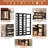 10 Tiers 50 Pairs Wooden Shoe Rack,Freestanding Tall Shoe Shelf-87370447