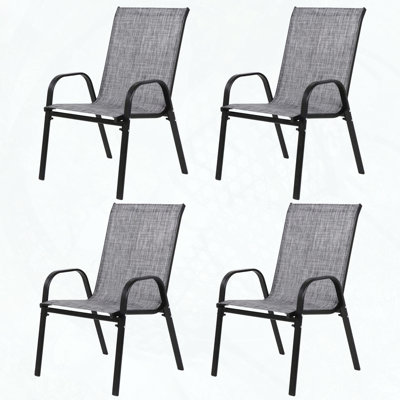 Outdoor Camping Chairs with PVC-coated polyester Fabric, Set of 4