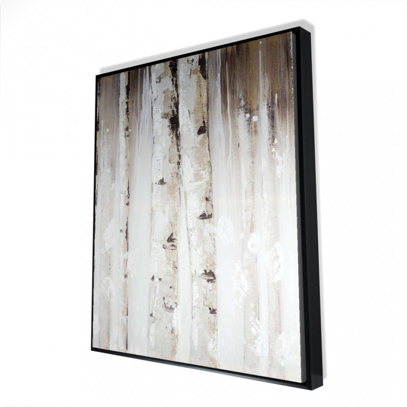 Abstract White Birches Print On Canvas