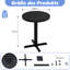 Round Wood Metal Outdoor Side Table , 60cm cm W 60cm cm D