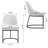 Boucle Fabric Full Back Side Chair in White