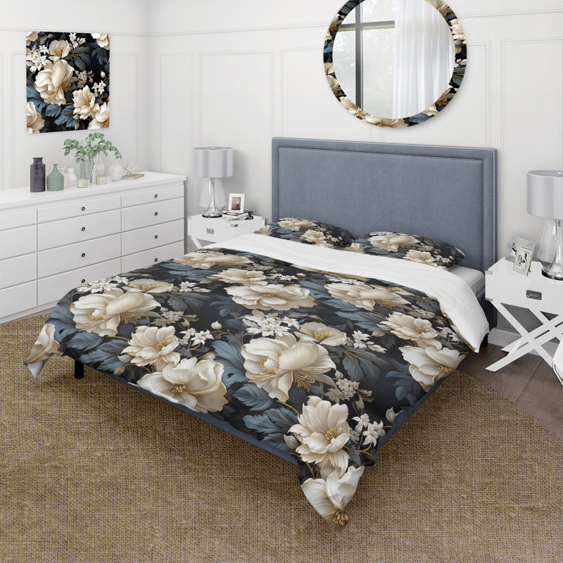 Ensemble de housse de couette Urban Victorian Chic Victorian, Housse de couette pour grand lit et 2 taies décor