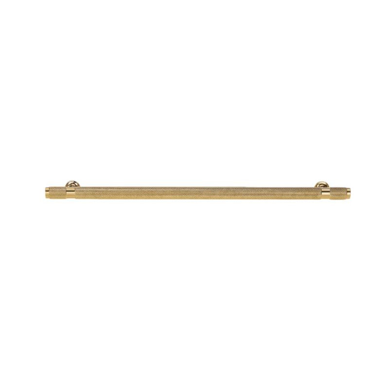 Polished Gold "Rivet" T-Bar Knurled Drawer Pull, 12 3/5"