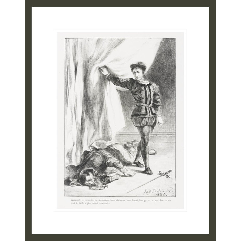 Hamlet et le cadavre de Polonius (Act. III Sc. IV) de Hamlet et le cadavre de Polonius de Shakespeare's Hamlet par Eugène Delacroix