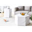 Table basse de style moderne avec motif hexagonal en marbre blanc - Rehaussez l'ambiance de votre maison avec motif, aucun assemblage requis, élégant et de fabrication-891709339