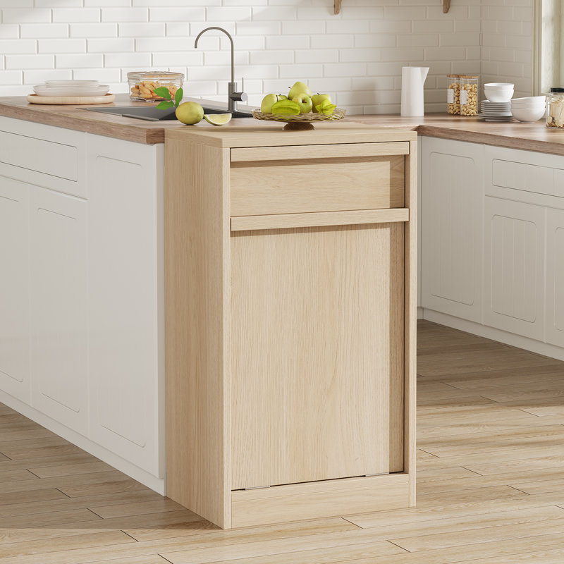 Wood Tilt Out Trash Can