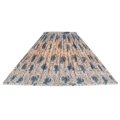Gathered Wide Printed Taper Lamp Shade