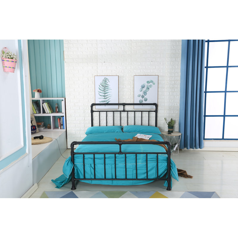 Jason Metal Bed, Black, Double (4'6)