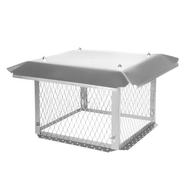 Chapeau de cheminée en acier inoxydable 17 po x 17 po BigTop, hauteur 14 po