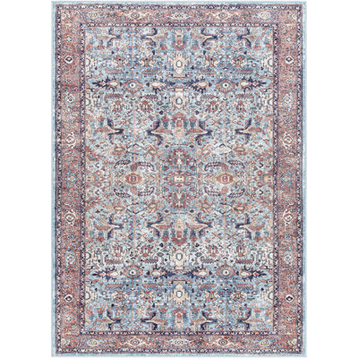 Tapis denim / brun / beige Analysa