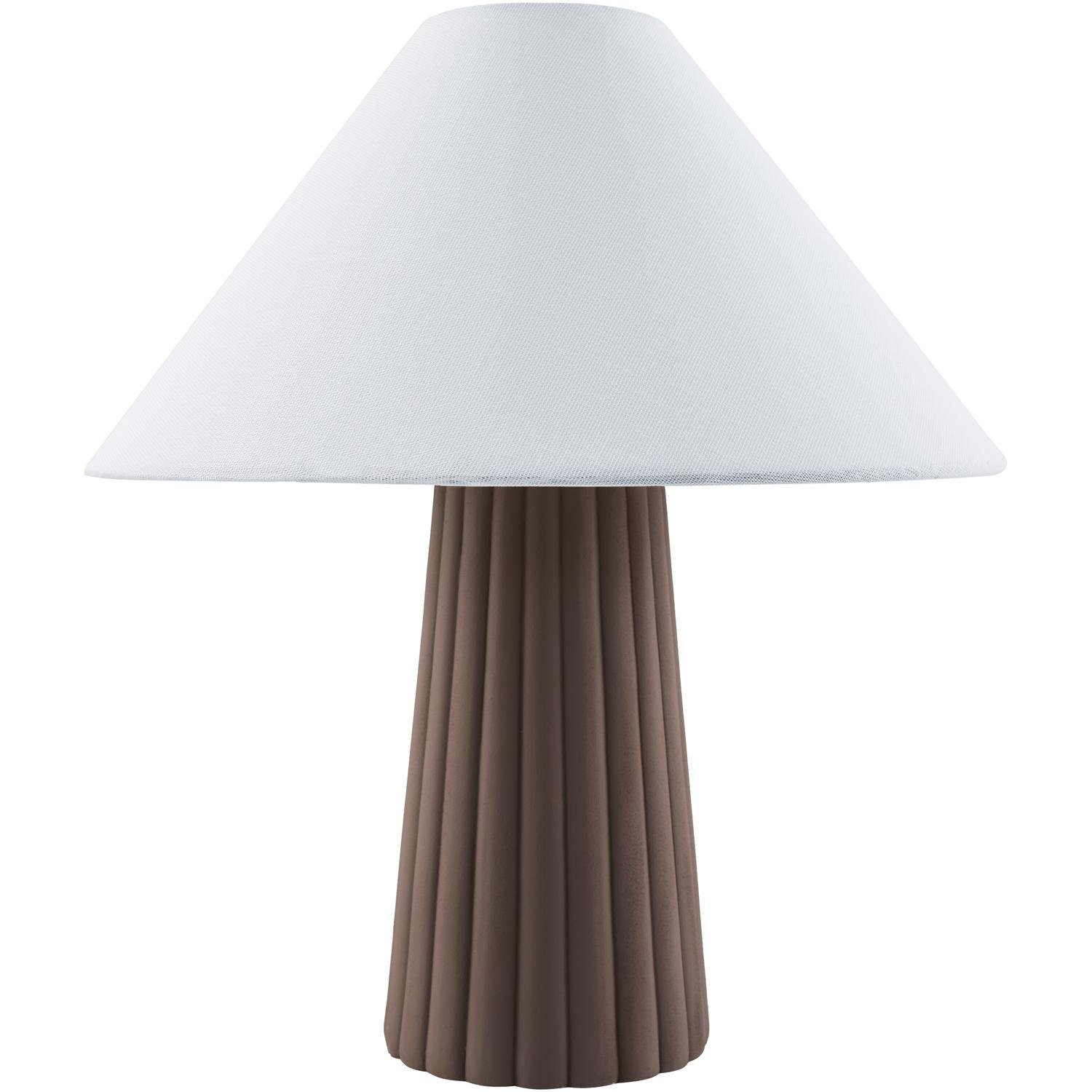 Ceramic Table Lamp, Dark Brown