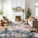 Raglen Abstract Performance Blue/Gray/Yellow Multi Rug