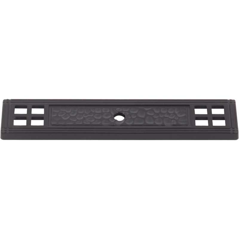Arts And Crafts Traditional Knob Backplate, Matte Black